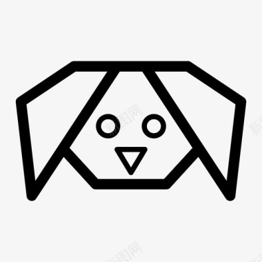 折纸折纸狗折纸动物折纸图标图标
