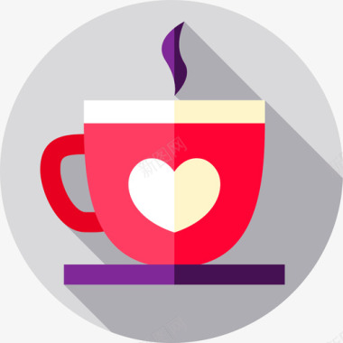 咖啡杯情人节53平装图标图标