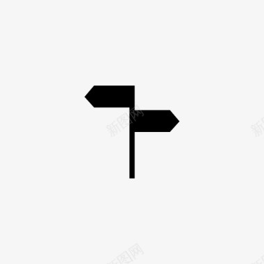路标方向行驶图标图标