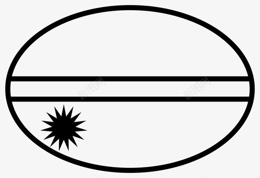 椭圆形盘子瑙鲁对话国旗图标图标