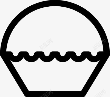 矢量蛋糕牡丹松饼面包店早餐图标图标