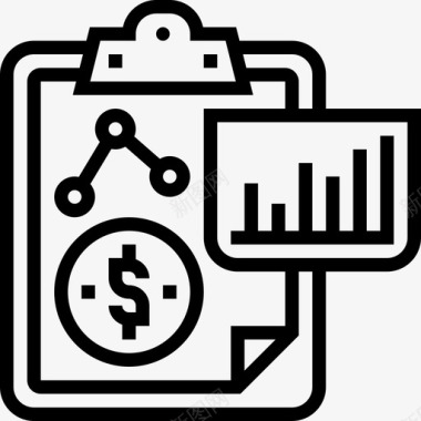 韩能投资投资财务战略9线性图标图标