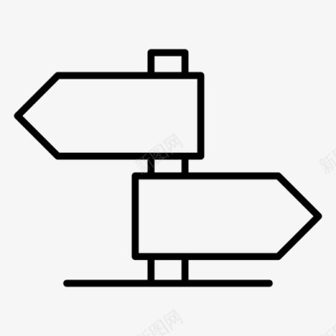 路标指示位置图标图标