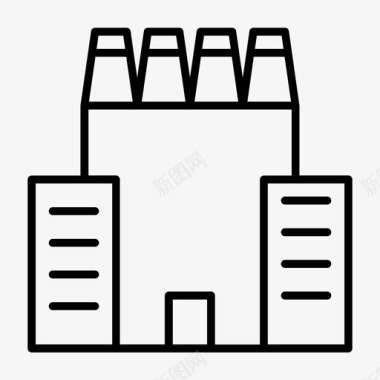 制造工厂建筑制造图标图标