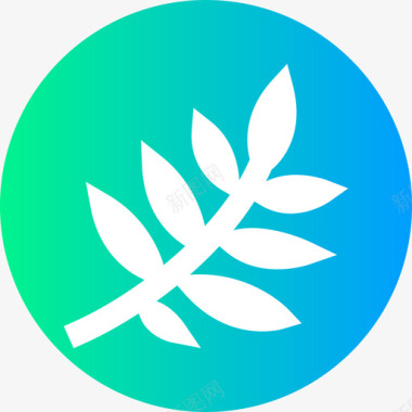 办公楼的标志Leaf野营107圆形图标图标