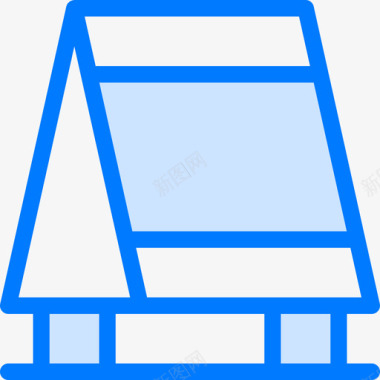 蓝色小海豚建筑物城市便利设施2蓝色图标图标