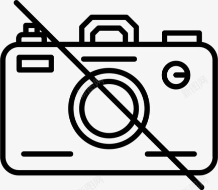 摄影照相机不允许照相机禁止拍照图标图标