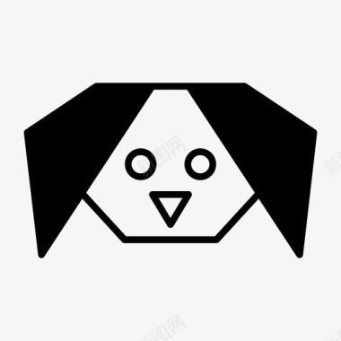狗折纸狗动物折纸动物图标图标