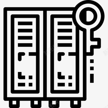 宜家储物柜储物柜54号健身房线性图标图标