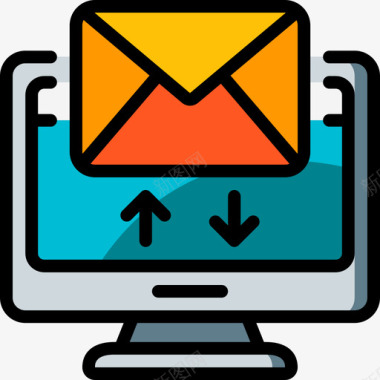 电子邮件电子邮件项目管理13线颜色图标图标