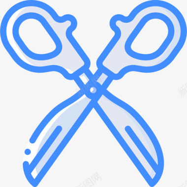 剪刀工艺品3蓝色图标图标