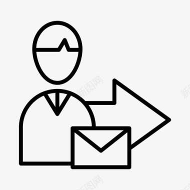 发送邮件个人服务图标图标