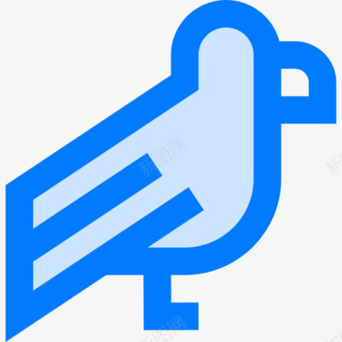 鸽子小鸟2蓝色图标图标