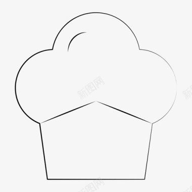 纸杯蛋糕手绘面包店图标图标