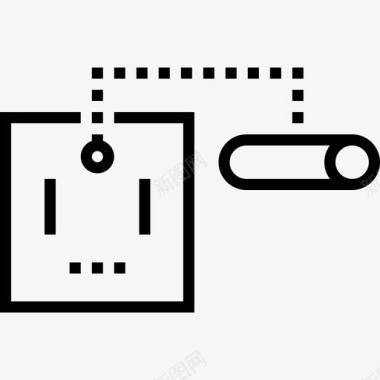 金属插头插头domotics27线性图标图标
