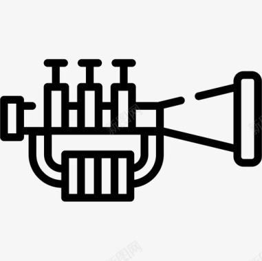透明小号酒瓶小号游行19直线图标图标