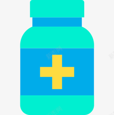 药物医用132扁平图标图标