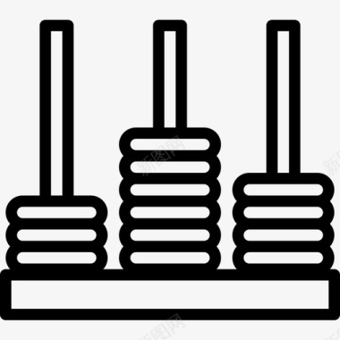 算盘矢量图算盘玩具7直线图标图标