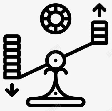 平衡法平衡赌博17线性图标图标