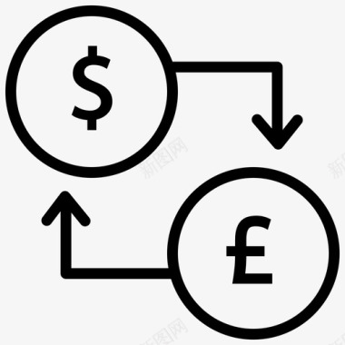 全球比特币转换金融外汇图标图标