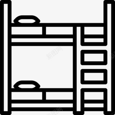 床铺家具86直线型图标图标