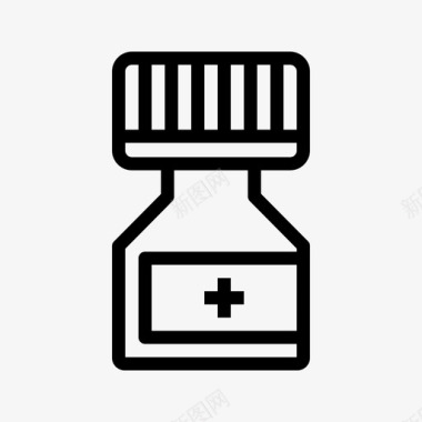 药瓶药物招募图标图标