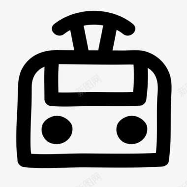 深圳地铁标识地铁绘制有轨电车图标图标