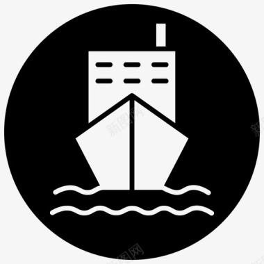 货船集装箱船物流1Blackfillminsfront图标图标