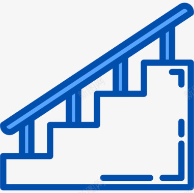 楼梯建筑103蓝色图标图标