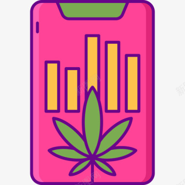 大麻投资5线性颜色图标图标