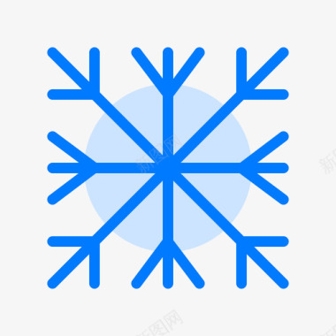 雪花标志雪花滑雪2蓝色图标图标