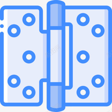 铰链五金件4蓝色图标图标