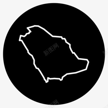 沙特阿拉伯地图中东沙特阿拉伯图标图标