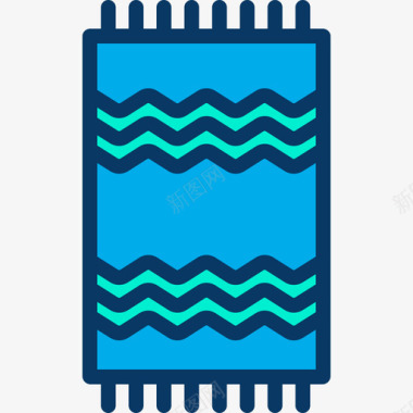 69号线性沙滩浴巾图标图标