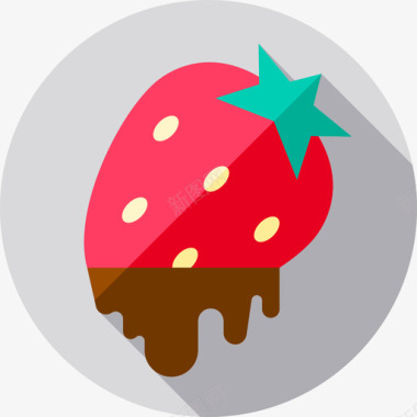 情人节的情书草莓情人节53平淡图标图标