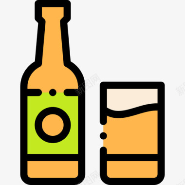 啤酒美食19原色图标图标