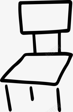 室内椅子卡通学校图标图标