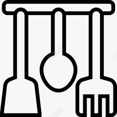卡类标志厨师厨房工具27线性图标图标
