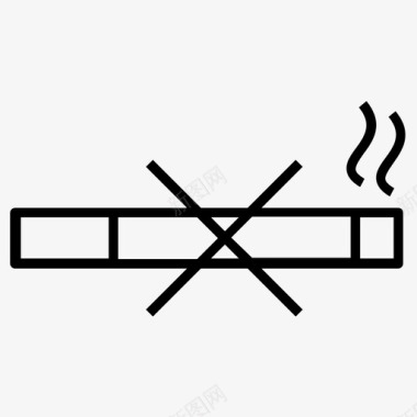 戒烟禁烟烟草线标集图标图标