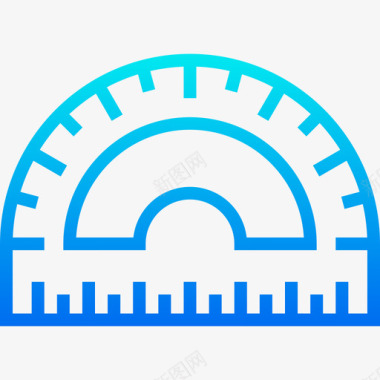 量角器办公室供应商5坡度图标图标
