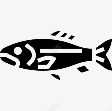 鳟鱼健康食品32填充图标图标