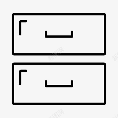 木质抽屉橱柜文件容器文件图标图标