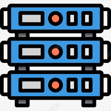 计算机滑块服务器计算机网络4线颜色图标图标