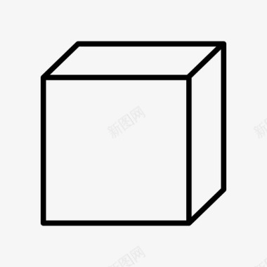 立方体三维几何图标图标