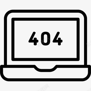 错误标志404错误网页和开发30线性图标图标