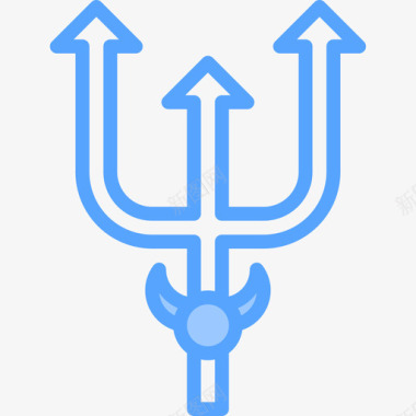 三叉戟万圣节117蓝色图标图标