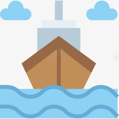 游艇休闲和旅游6平图标图标