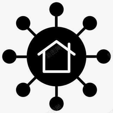 网络流量家庭图标图标