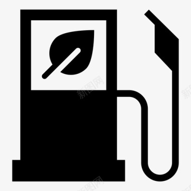 绿色加油站生物燃料生态加油站图标图标