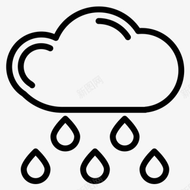 雨雨气候云图标图标